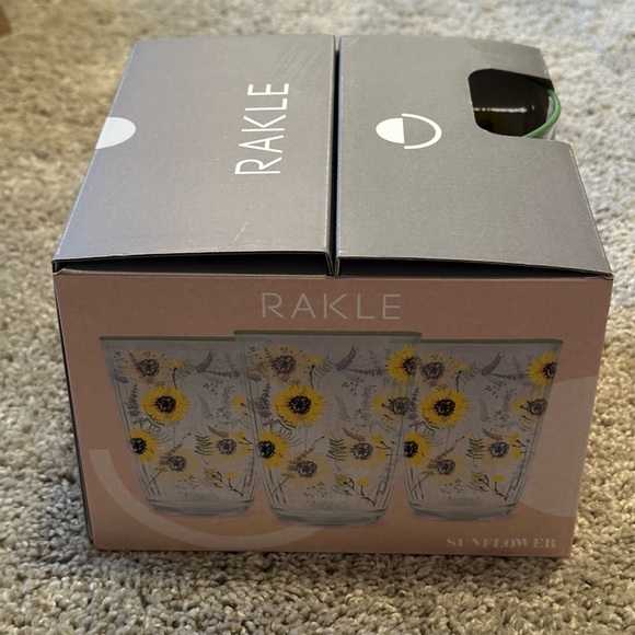 Sunflower 4 Glass Set - Picture 5 of 5